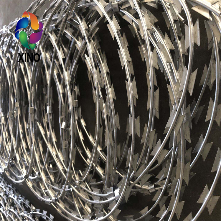 BTO-22 Galvanized Steel Razor Blade Barbed Wire