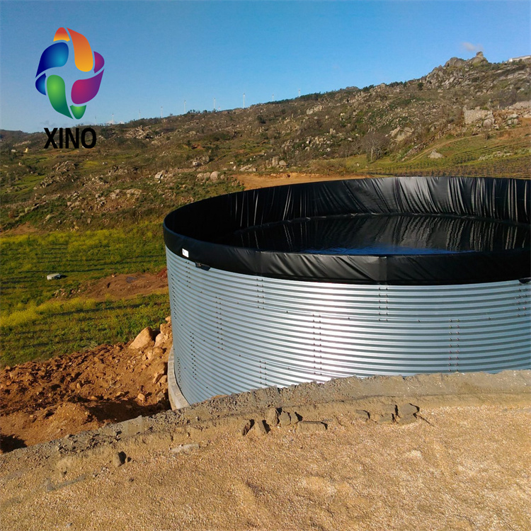 Tanque de agua de acero galvanizado corrugado para cultivo de camarones Ecuador