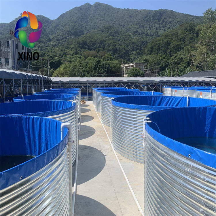 Tanque de agua de acero galvanizado corrugado para cultivo de camarones Ecuador